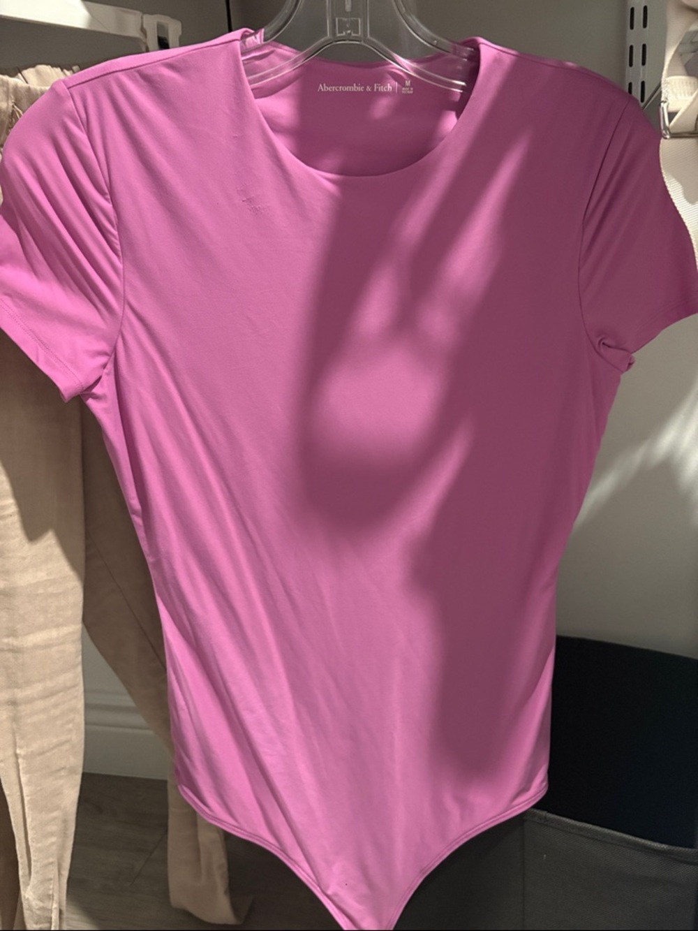 Abercrombie & Fitch Pink Short Sleeve Bodysuit - Picture 1 of 1